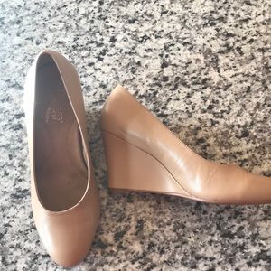 Tan Leather wedge heel